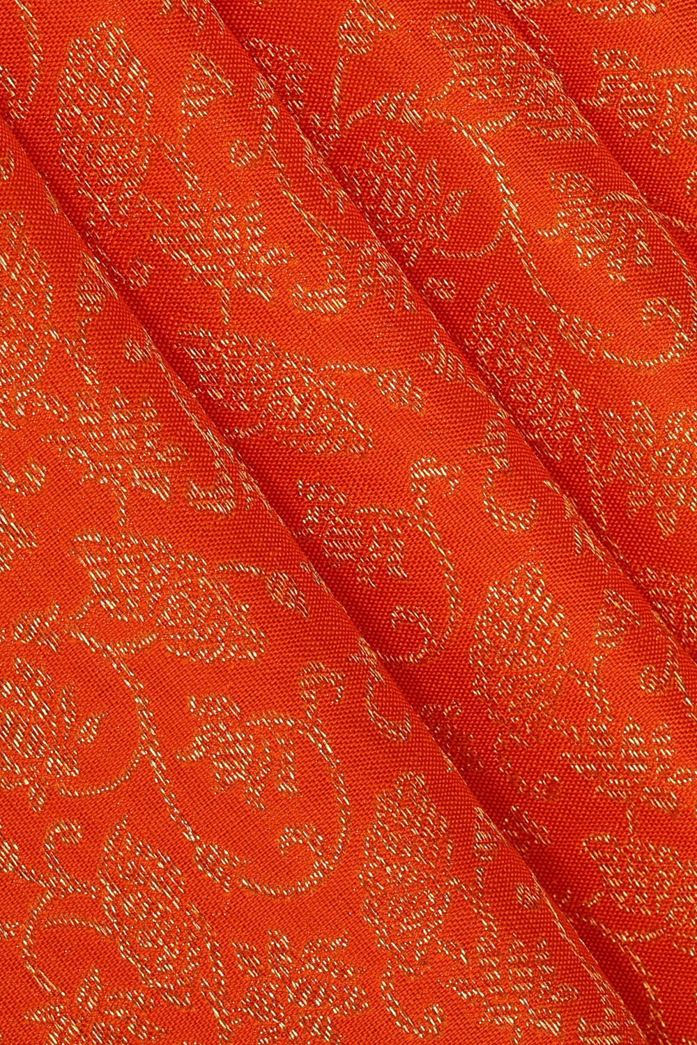 Image of Kanchipattu Orange Brocade Saree